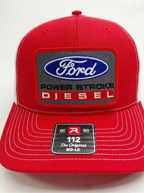 Ford Power Stroke Diesel Richardson 112 Hat Embroidered Patch Mesh Snapback